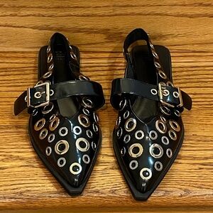 NEW! ASOS DESIGN Lynx Mary Jane Ballet Flats in Black size 6